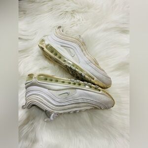 Nike Air Max 97 Women's Sneakers Shoes Size 8 Triple White Leather